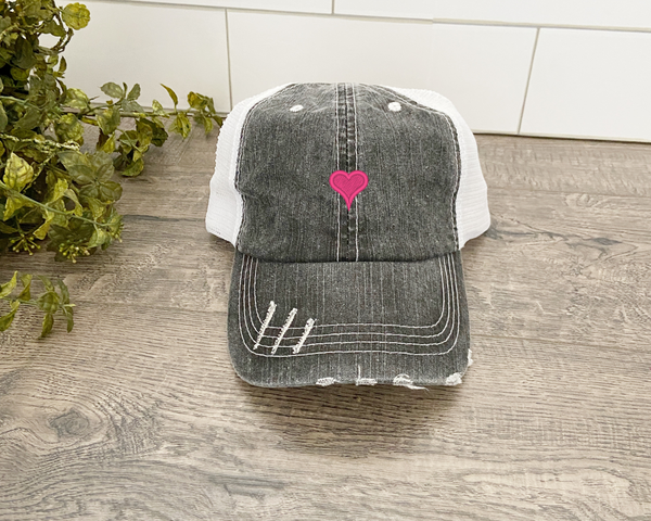 Heart Personalized Embroidered Hat