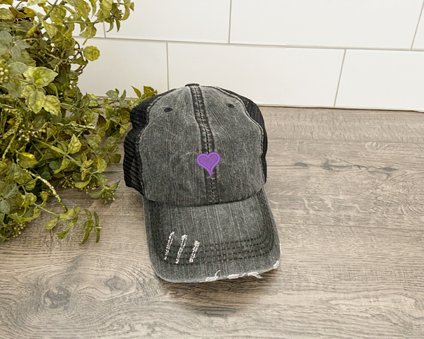 Heart Personalized Embroidered Hat