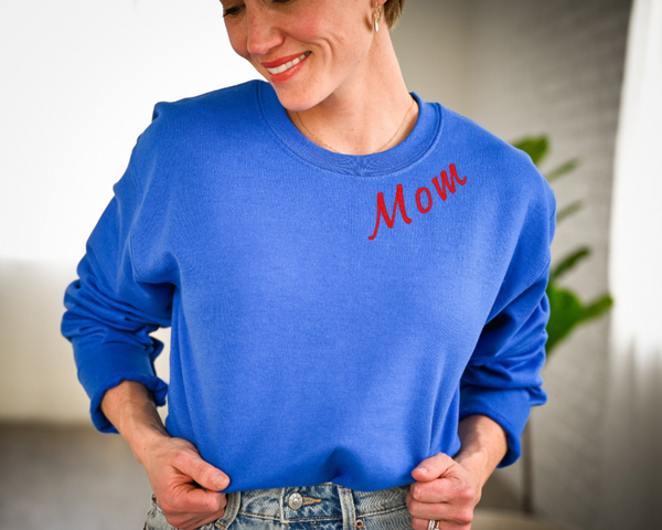 Mom Embroidered Sweatshirt