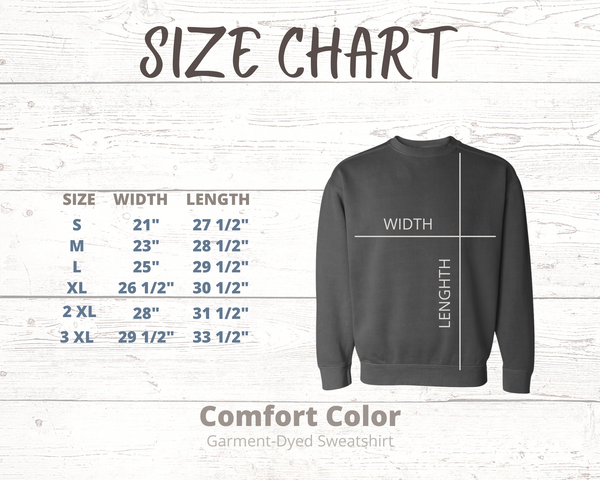 Mom Personalized Embroidered Comfort Color Sweatshirt