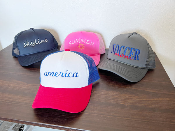 Foam Embroidery Hats