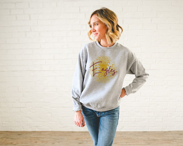 Personalized Faded Baseball Sweatshirt