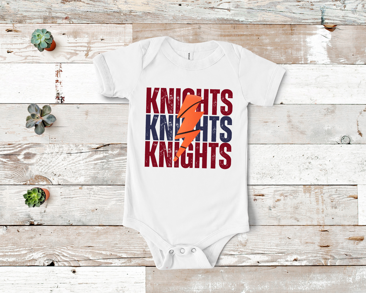 Custom Lightning Basketball Baby Bodysuit