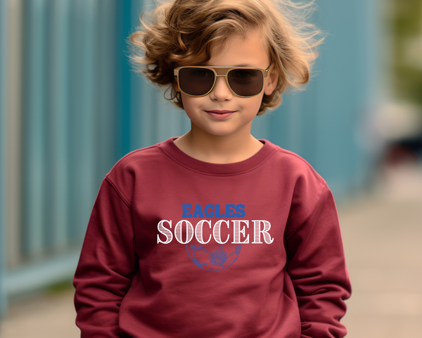 Vintage Soccer Sweatshirt Youth Size