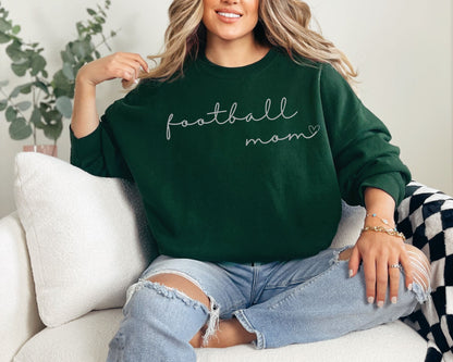 Cursive Football Mom Sweatshirt