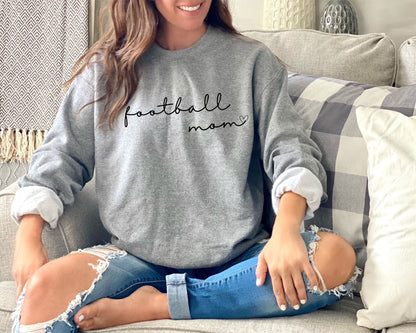 Cursive Football Mom Sweatshirt