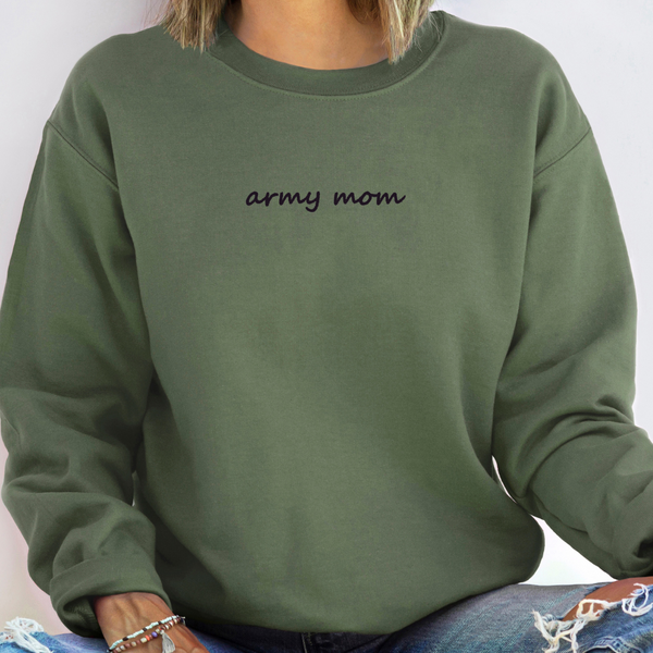 Military Mom/Wife Embroidered Sweatshirt