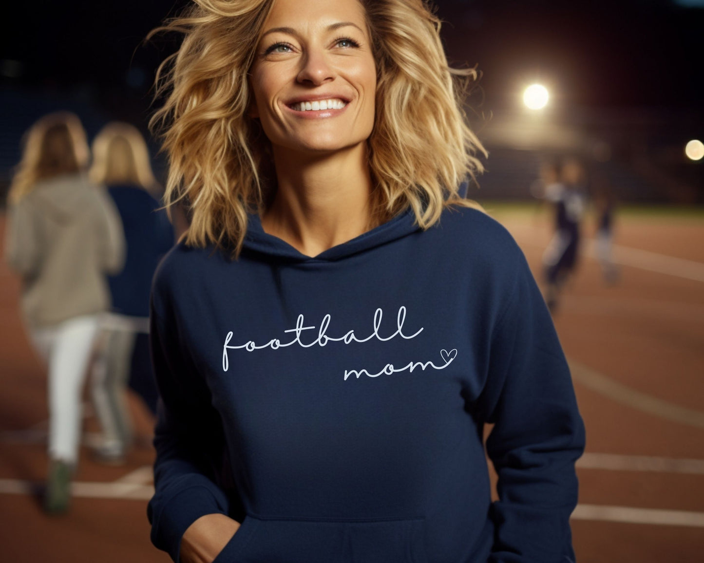 Cursive Football Mom Hoodie