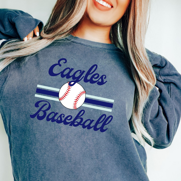 Retro Baseball Comfort Color Sweatshirt
