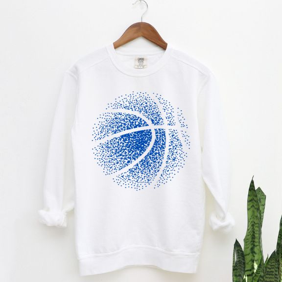 Faded Basketball Comfort Color Sweatshirt