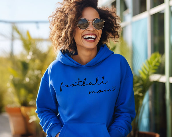 Cursive Football Mom Hoodie