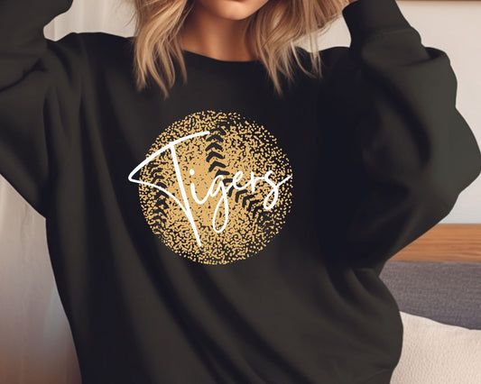 Personalized Faded Softball Sweatshirt