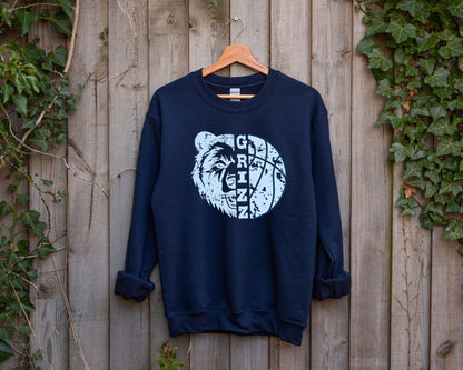 Adult Grizz Basketball Crewneck Sweatshirt Unisex