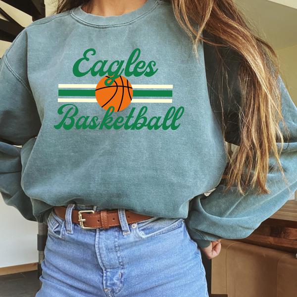 Retro Basketball Comfort Color Sweatshirt
