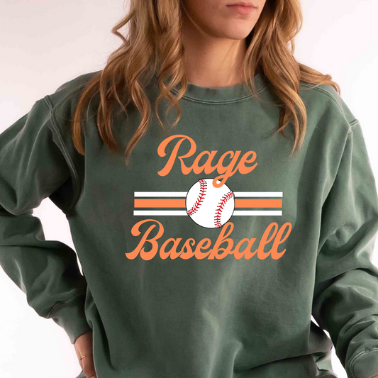 Retro Baseball Comfort Color Sweatshirt