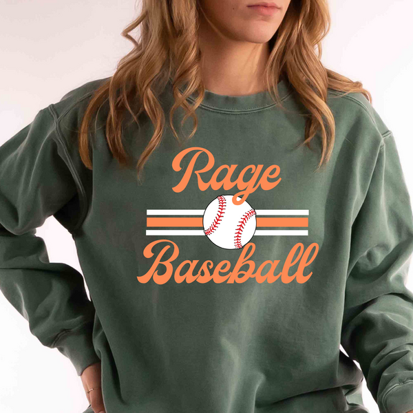 Retro Baseball Comfort Color Sweatshirt