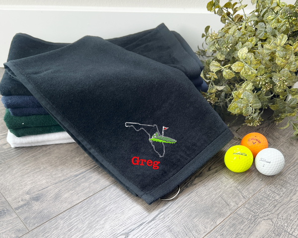 Embroidered State Golf Towel