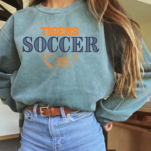 Vintage Soccer Comfort Color Sweatshirt
