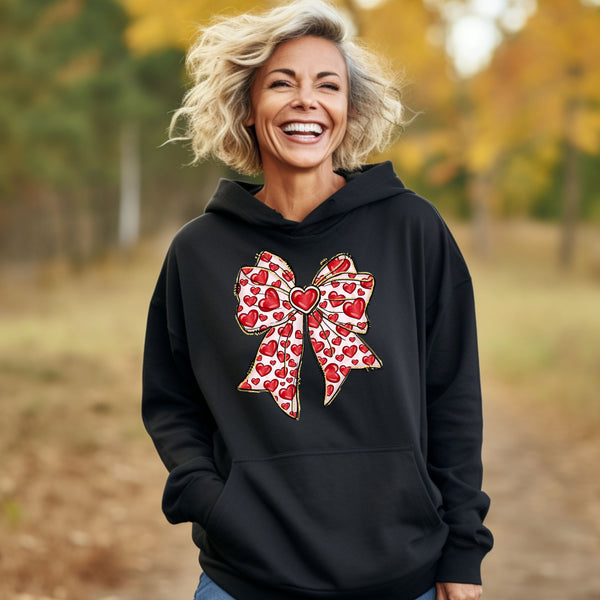 Bows & Hearts Valentines Hoodie