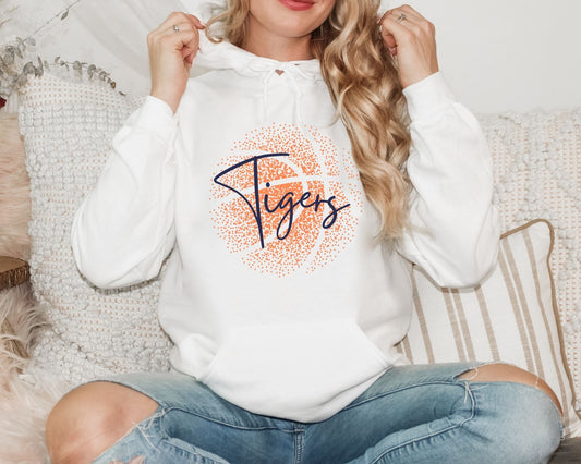 Personalized Faded Basketball Hoodie