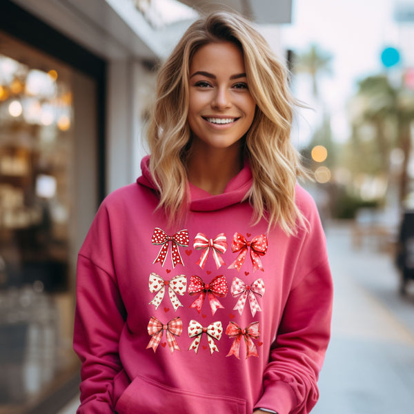 Bows & Hearts Valentines Hoodie