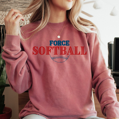 Custom Softball Comfort Color Sweatshirt