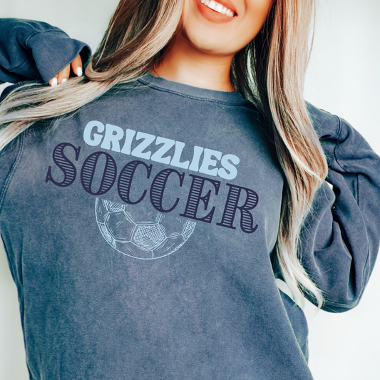 Vintage Soccer Comfort Color Sweatshirt