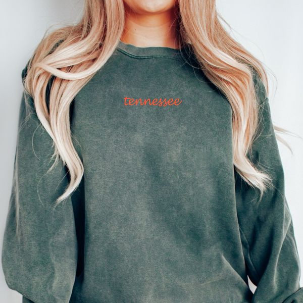 Personalized Embroidered Little State Comfort Color Sweatshirt