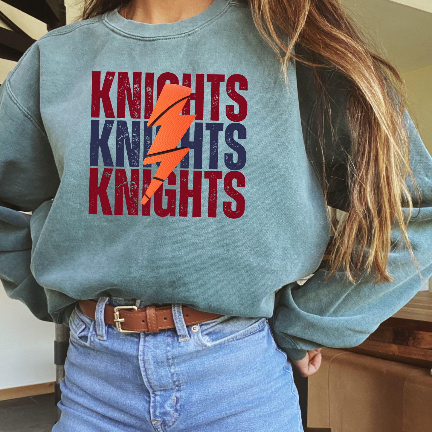 Custom Lightning Basketball Comfort Color Sweatshirt