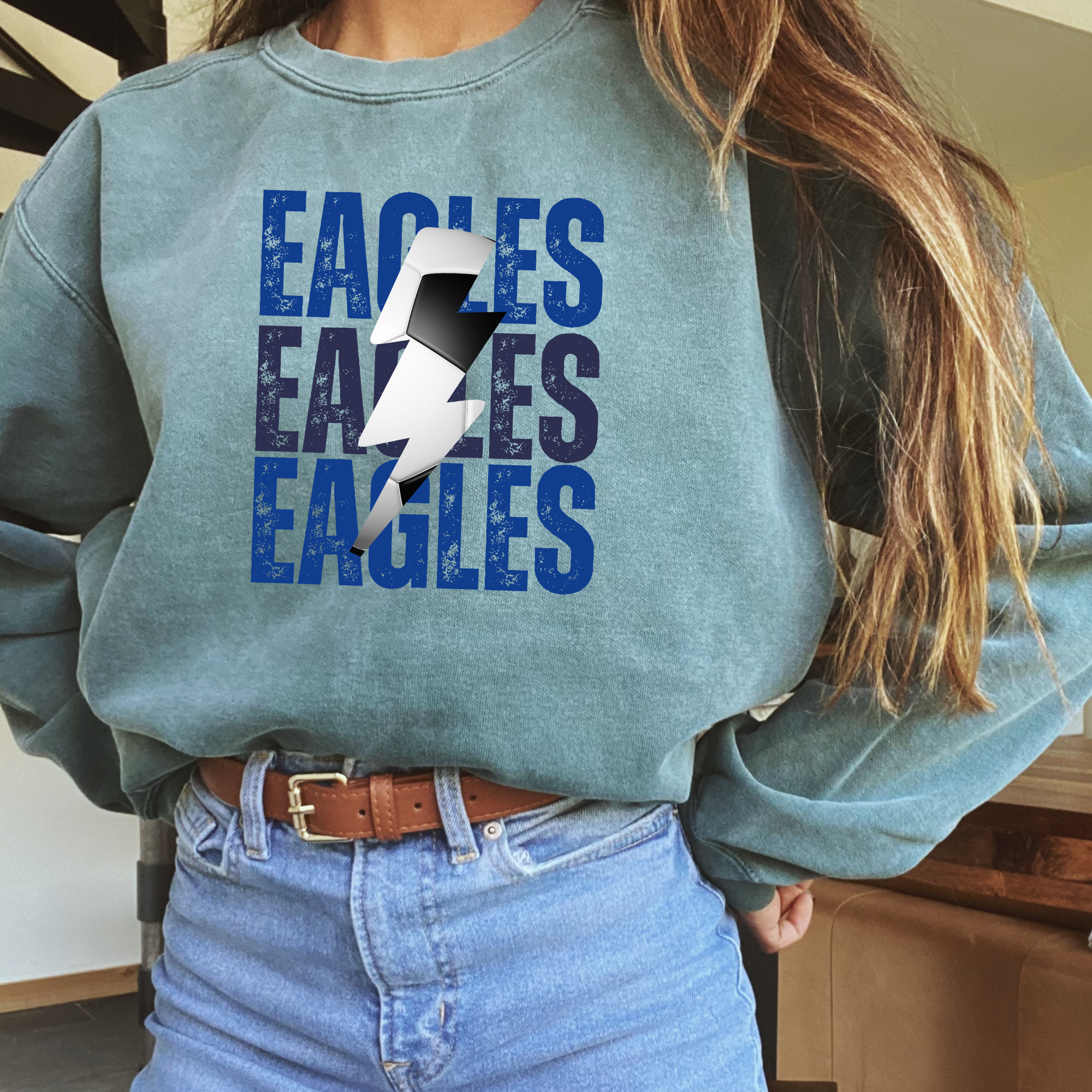 Custom Lightning Soccer Comfort Color Sweatshirt