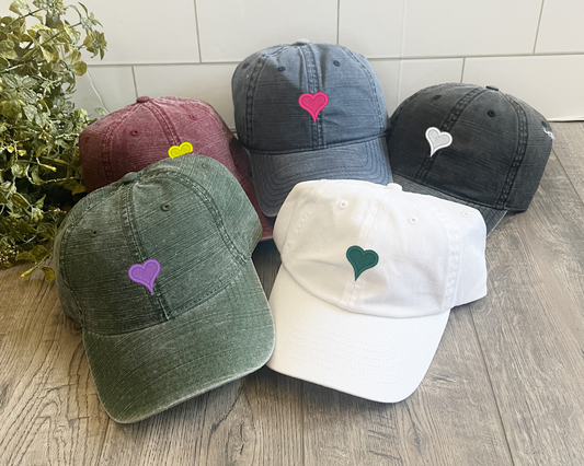 Heart Personalized Embroidered Hat