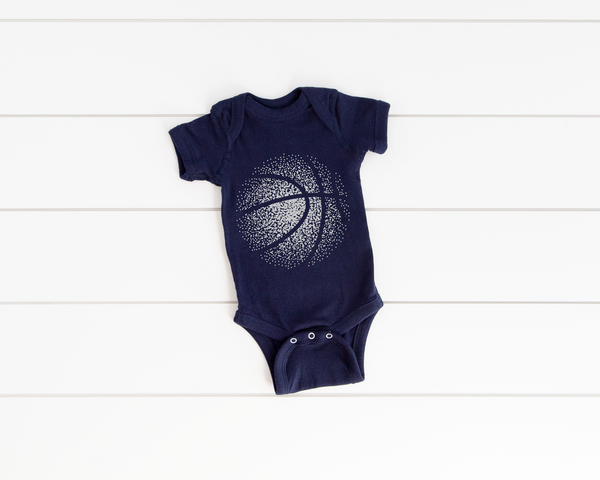 Faded Basketball Baby Bodysuit