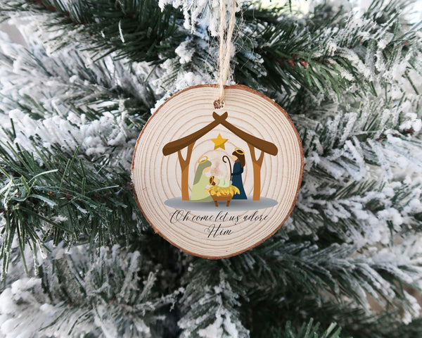 Christmas Ornaments - Handcrafted Nativity Scene