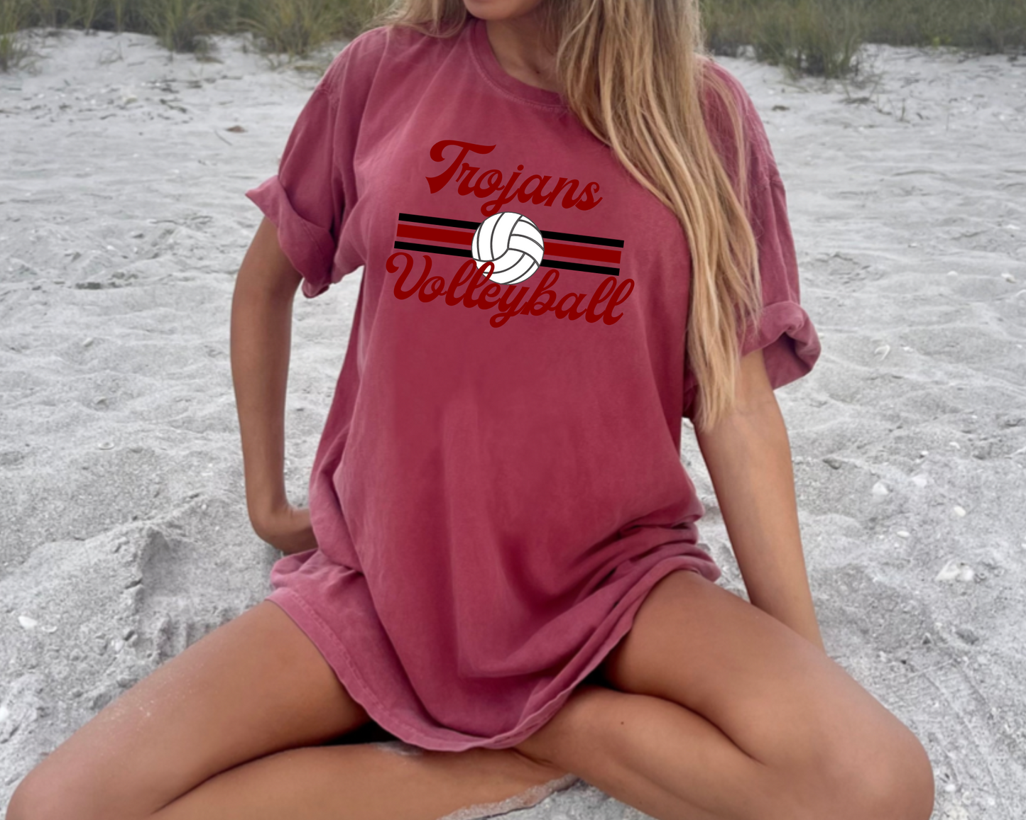 Retro Volleyball Comfort Color Tee