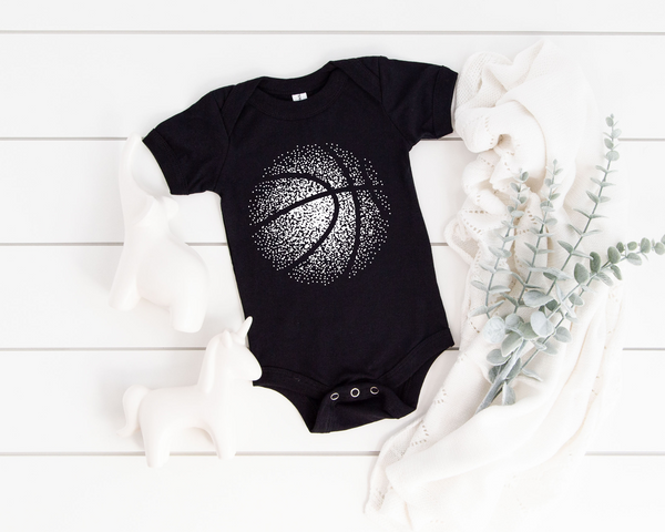 Faded Basketball Baby Bodysuit