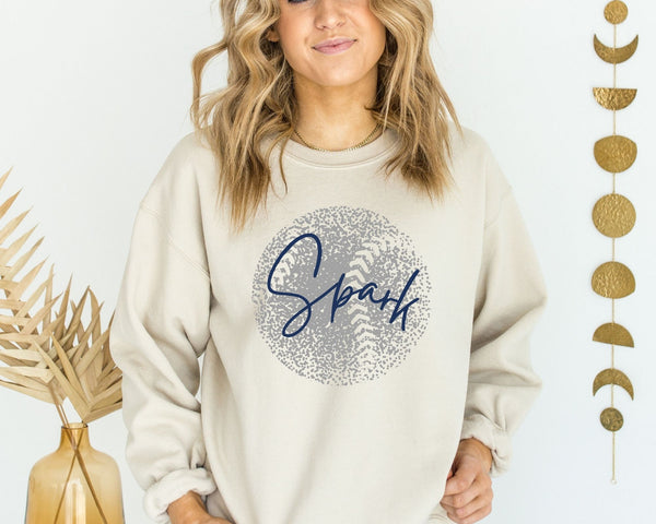 Personalized Faded Softball Sweatshirt