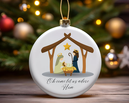 Christmas Ornaments - Handcrafted Nativity Scene