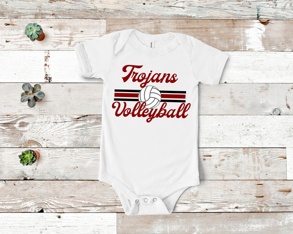 Retro Volleyball Baby Bodysuit