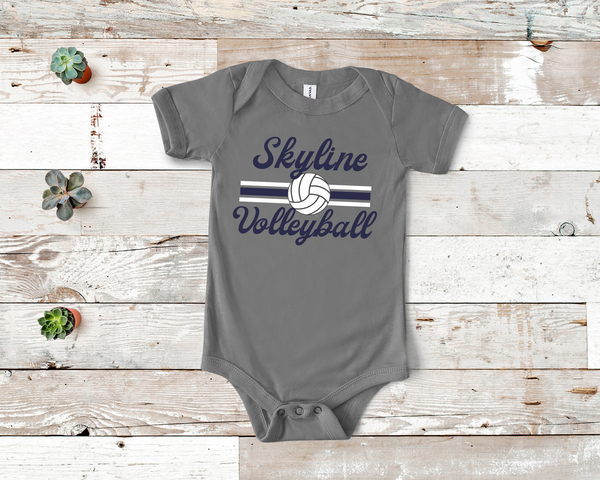 Retro Volleyball Baby Bodysuit