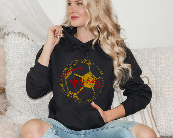 Personalized Faded Soccer Hoodie