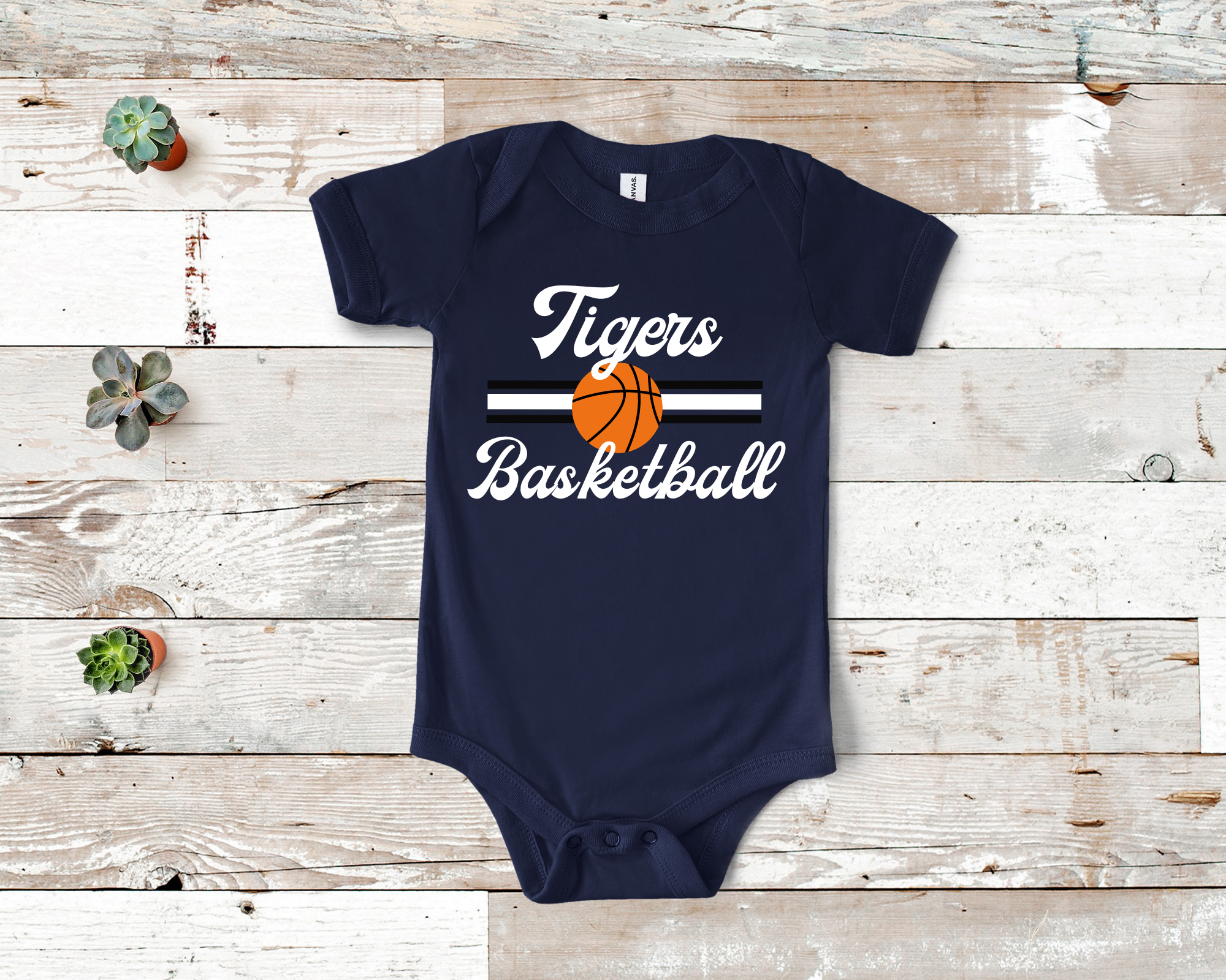 Retro Basketball Baby Bodysuit