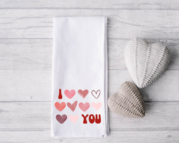 Valentines Tea kitchen Towels