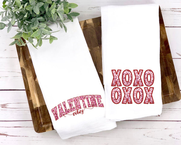 Valentines Tea kitchen Towels