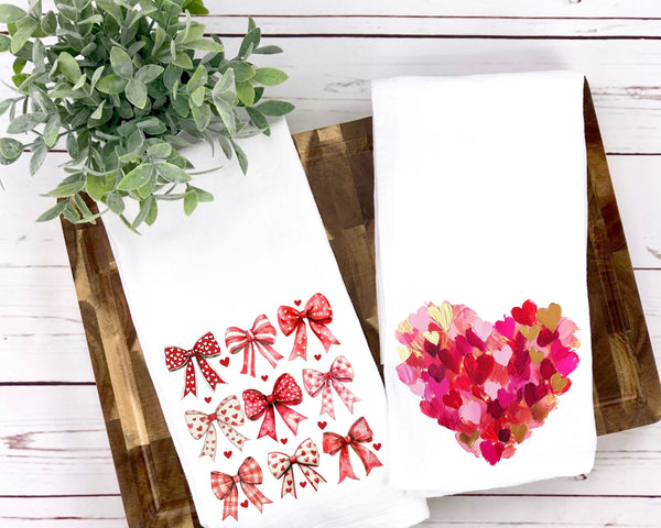 Valentines Tea kitchen Towels