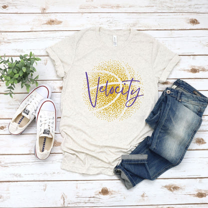 Personalized Faded Basketball Tee