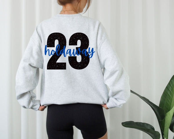 Personalized Name and Number Soccer Mom Sweatshirt