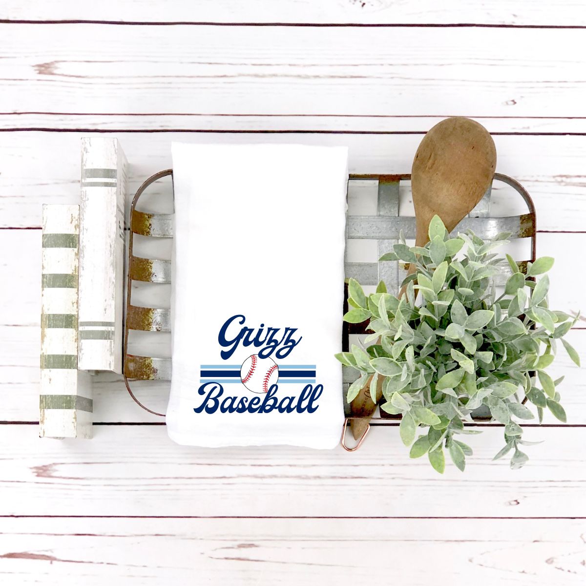 Retro Baseball Tea Towel