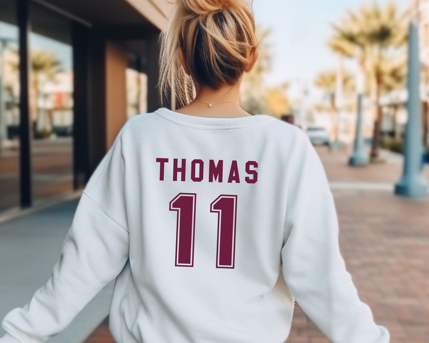 Name and Number Baseball Sweatshirt