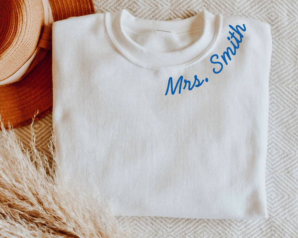 Custom Mr. & Mrs. Embroidered Sweatshirt
