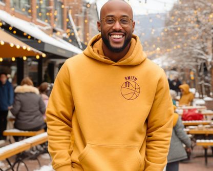 Custom Name and Number Basketball Hoodie